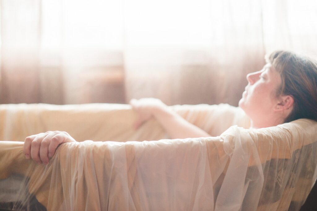 woman having a water birth