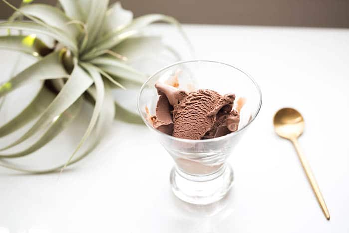 bowl of chocolate ice cream