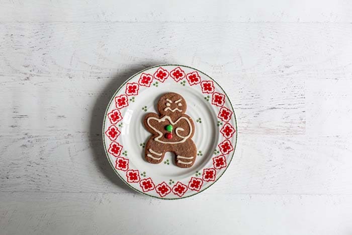 gingerbread cookie on a plate