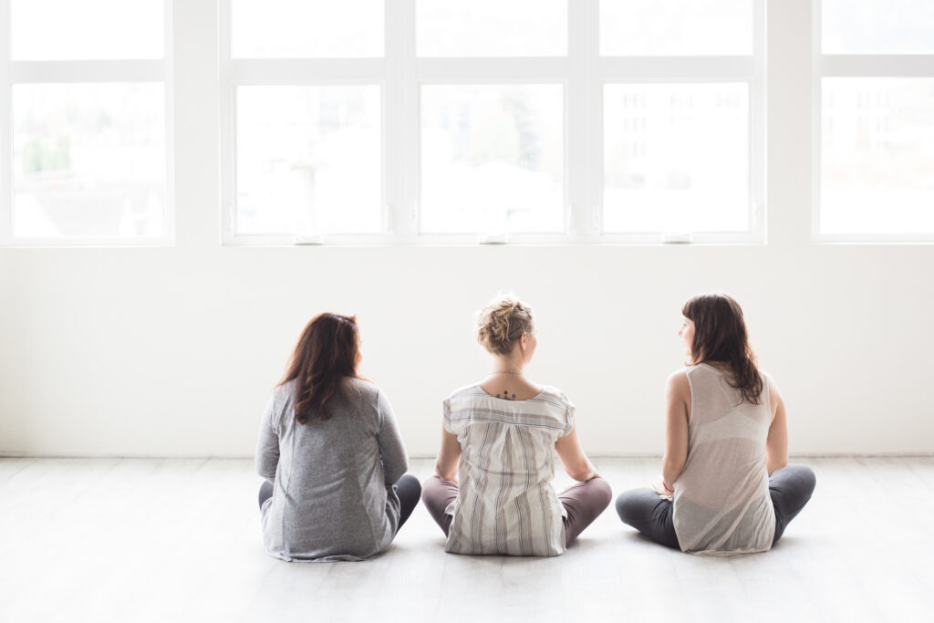 Women sitting and connecting