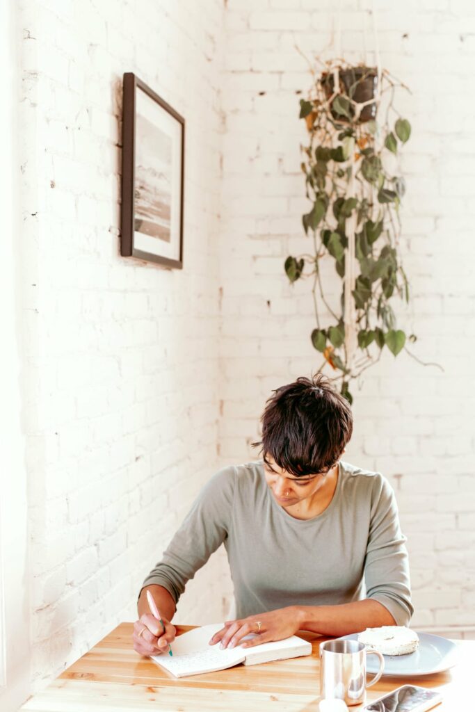 Person working at desk